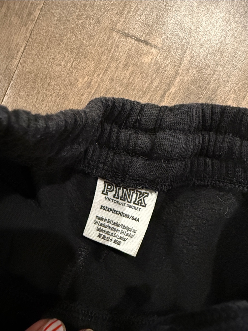 PINK Victoria's Secret Black Athletic Drawstring Shorts - Picture 2 of 3